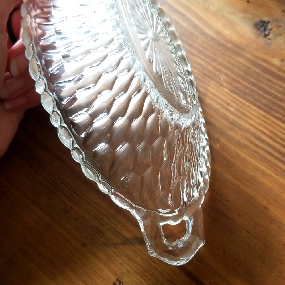 COPY 🇺🇦 Vintage Crystal Bowl with Handles New - Picture 7 of 7